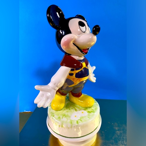 Walt Disney’s Vintage 90’s Mickey Mouse Musical Rotating Figurine By Schmidt - Picture 4 of 15